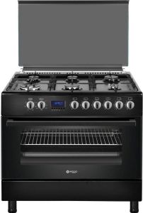 Wiggo WO-E969R(BB) Serie 9 90 cm Gasfornuis 6 kookzones Zwart