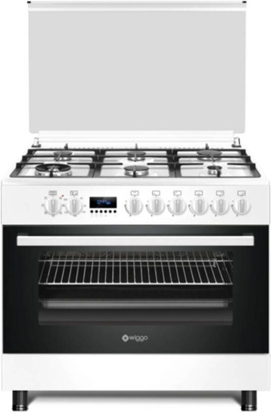 Wiggo WO-E969R(WW) Serie 9 90 cm Gasfornuis 6 kookzones Wit