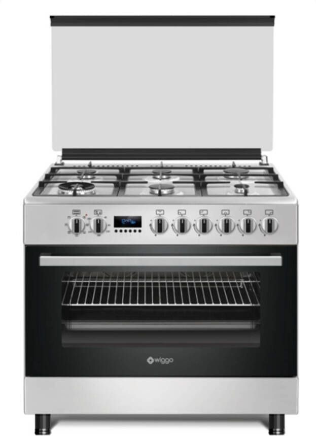 Wiggo WO-E969R(XX) Serie 9 90 cm Gasfornuis 6 kookzones Rvs