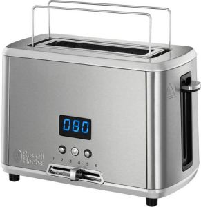WOHI Russel Hobbs 24200-56 Toaster Compact Home Geborsteld Roestvrij Staal 1550w