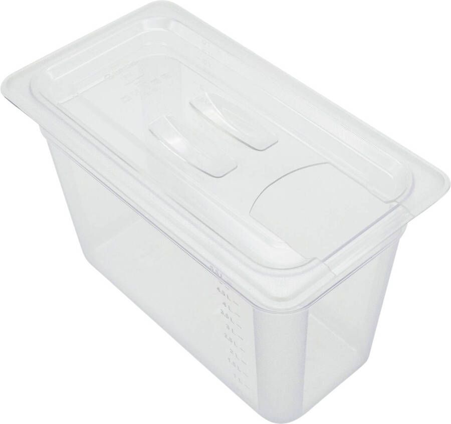 Ziva Small sous-vide waterbak 7 liter (polycarbonaat) + deksel met uitsparing voor sous-vide sticks - Foto 1