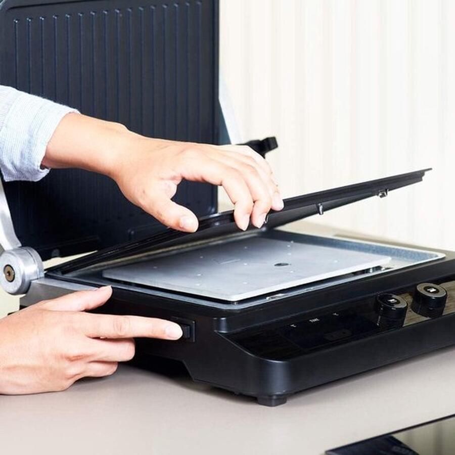 #1 Elektrische Grill 2000W Krachtige Groot Kookoppervlak Contactgrill uitneembare platen