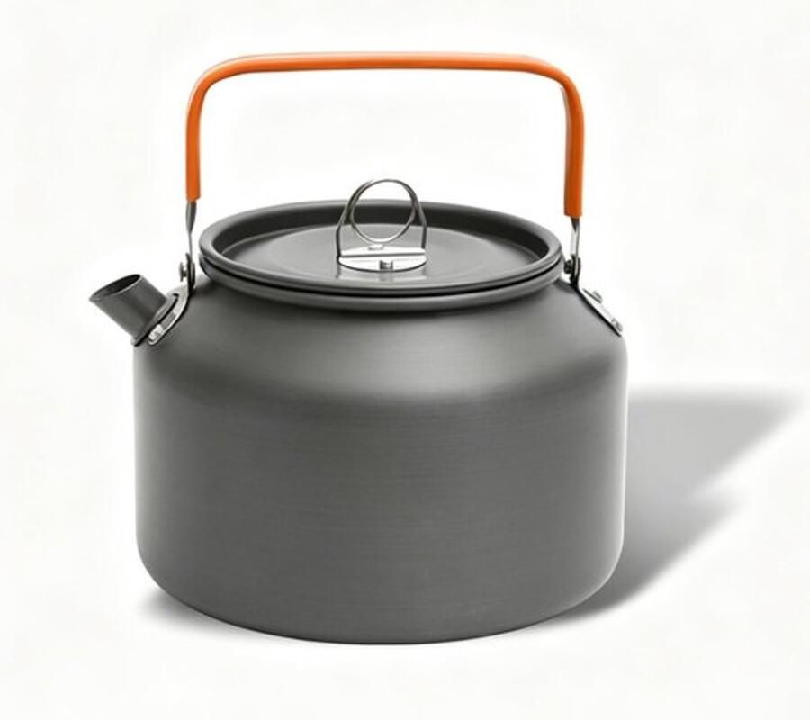 1 8 l camping waterkoker draagbare waterketel waterkoker voor camping aluminium theeketel met draagtas en oranje anti-hete handgreep voor indoor outdoor wandelen picknick enz