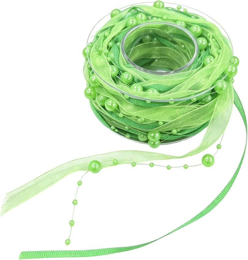10 meter organza chiffon satijn groen