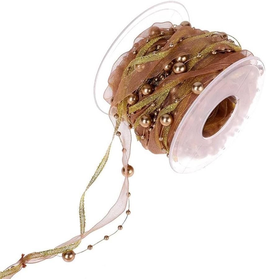 10 meter perlenband chiffonband organza-spitzenband decoratiespand kant voor bruidsbloemen naaiwerk en verpakkingen