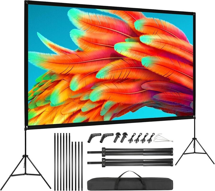 100 inch projectiescherm met statief opvouwbaar