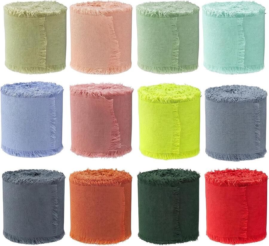 12 rollen chiffon lint 4 cm x 5 m