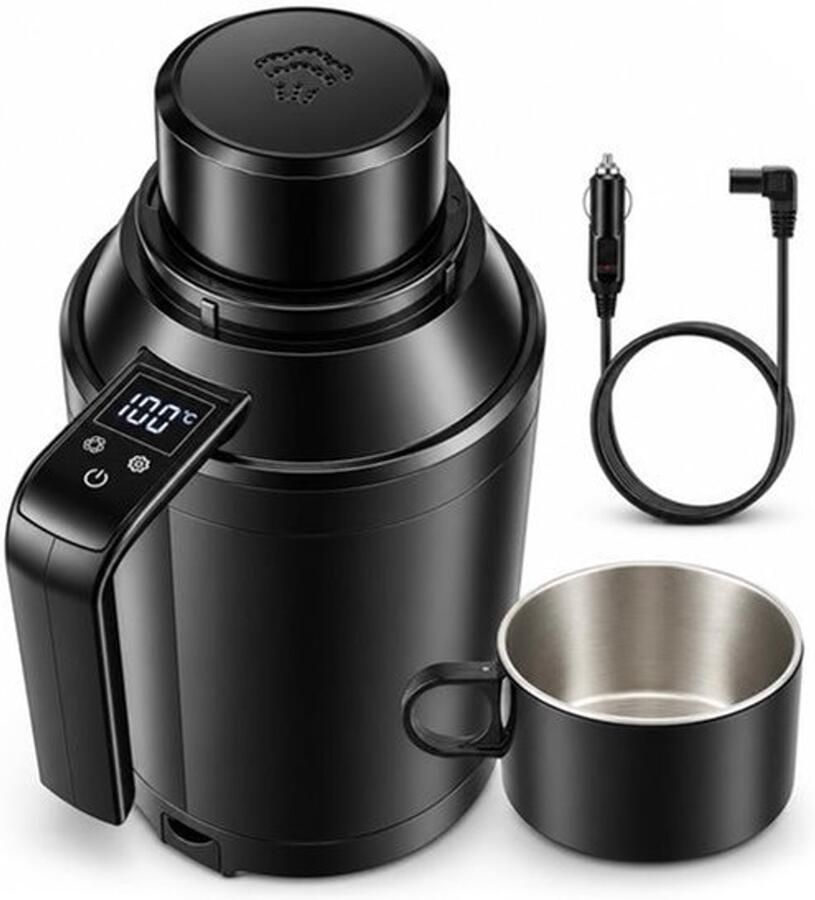 12V-24V waterkoker voor auto 1 2 liter mobiele waterkoker roestvrij