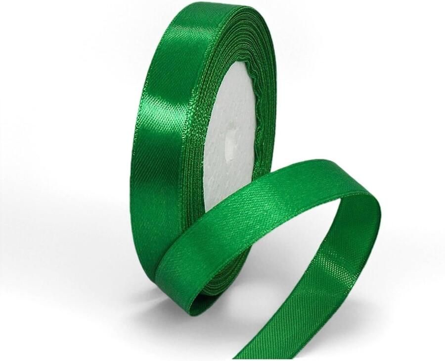 15 mm groen satijnen lint 22 meter