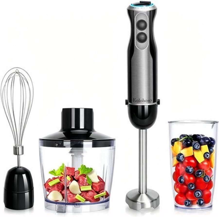 1500W Staafmixer 4 in 1 Handblender met 20 Snelheden en TURBO