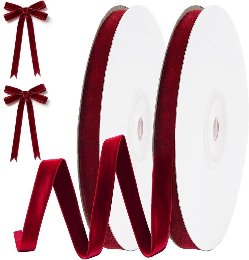 18 Meter satijnband rood 10 mm breed
