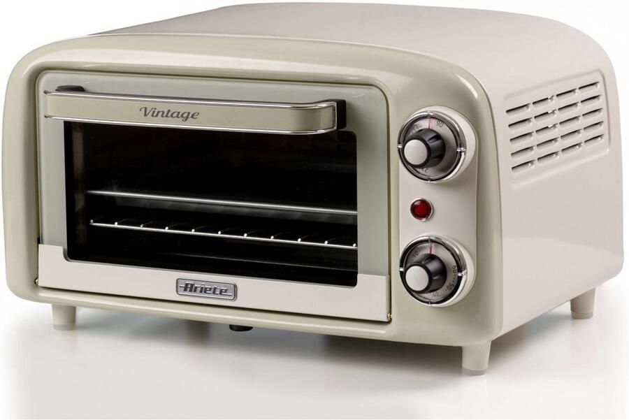 1978 Ariete 3919 03 Vintage mini oven camping oven 10 liter timer instelbare temperatuur van 80 tot 230°C Beige
