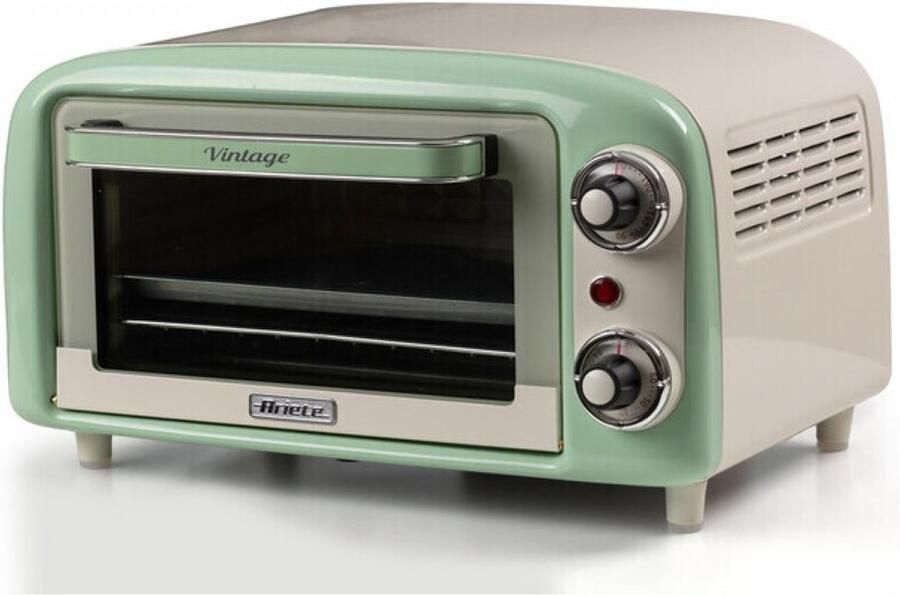 1978 Ariete 3919 04 Vintage mini oven camping oven 10 liter timer instelbare temperatuur van 80 tot 230°C groen