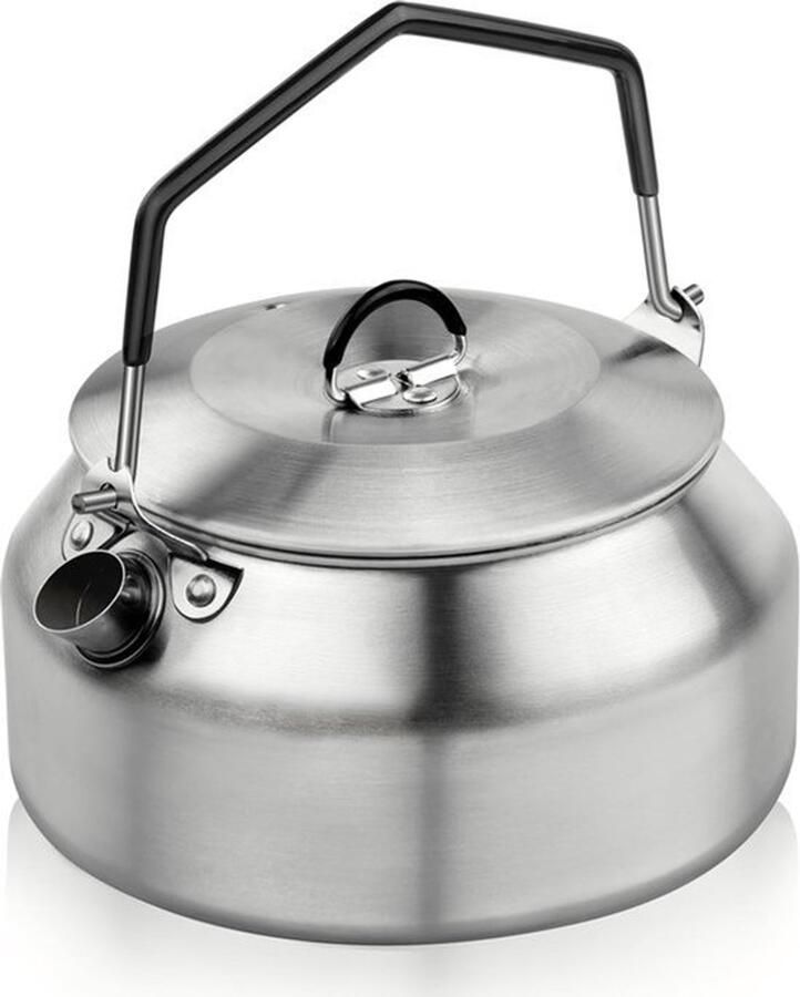 1L Camping Waterkoker Roestvrij Staal Camping Waterkoker Outdoor Draagbare Waterpot Camp Thee Koffie Pot voor Thee Snel Kook Voor Outdoor Koken Picknick Wandelen