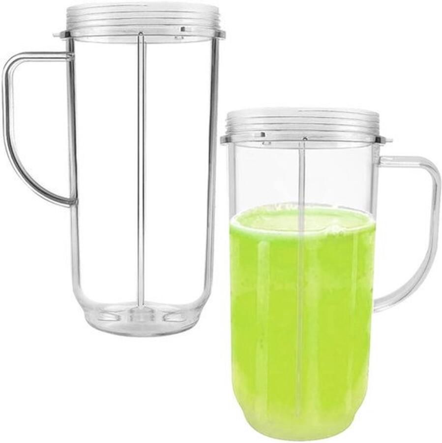 2 Pack voor Blender Cups 1001 Mixer Keukenmachine Vervangende Onderdelen Mok 650ml
