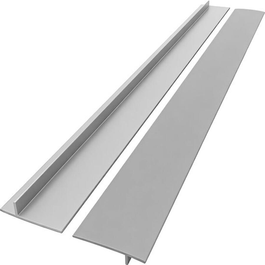2-pack werkbladvoegafdichting met een lengte van 54 cm hittebestendige werkbladverbindingstrip voor kookplaat en aanrecht eenvoudig schoon te maken grijs geschikt voor