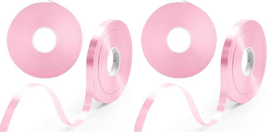 2 rollen lint 8 mm x 50 m roze