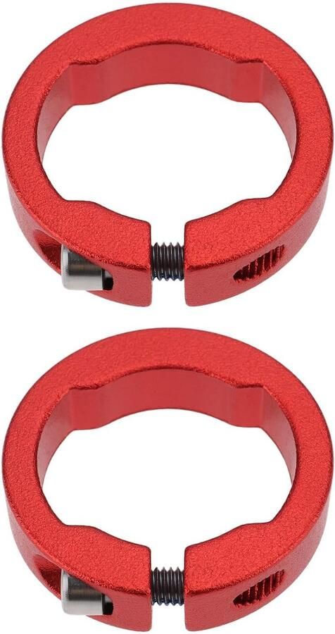 2 Stuks Fietsgrepen 22mm met Spannringen Aluminium voor stuur Rood