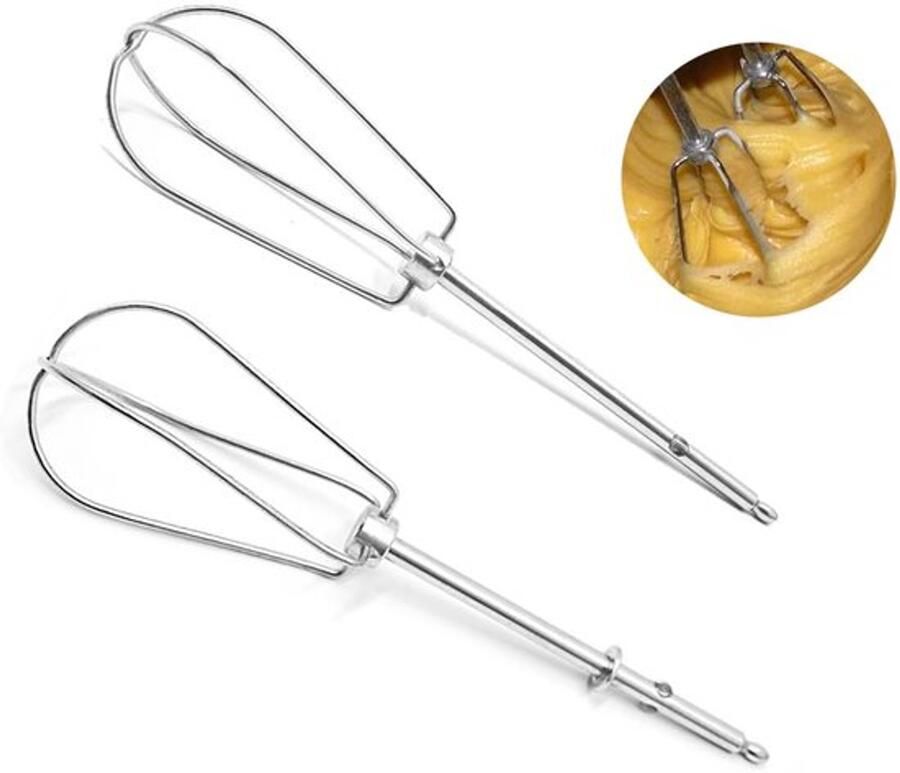 2 stuks garde voor handmixer vervangende garde voor het kloppen van roerenheid rechts links mixer klopbezem handmixer voor keukenmachine