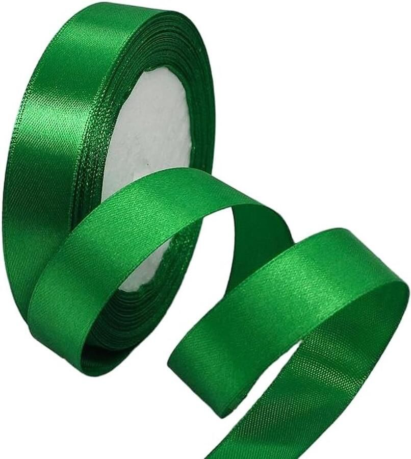 20 mm groen satijnen lint 22 meter