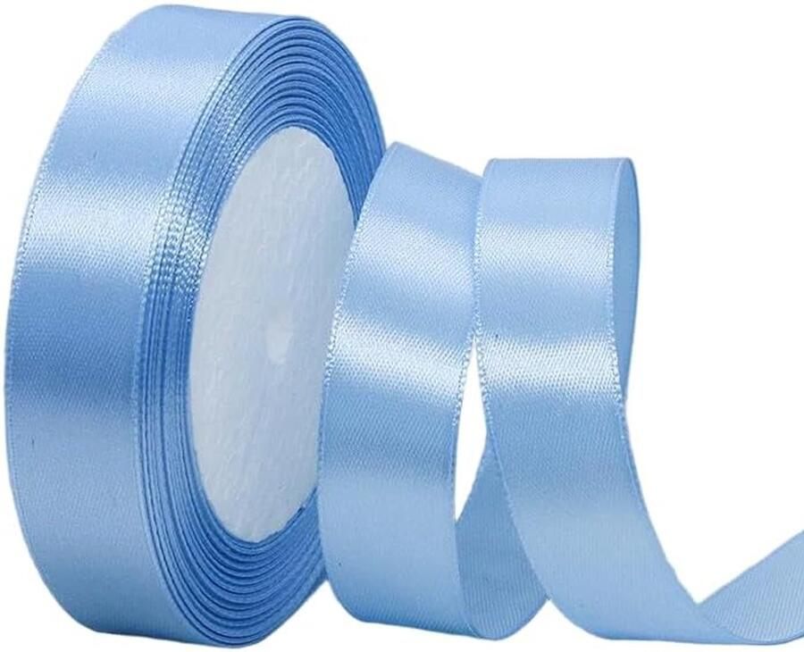 20 mm Satinlint 22 meter blauw