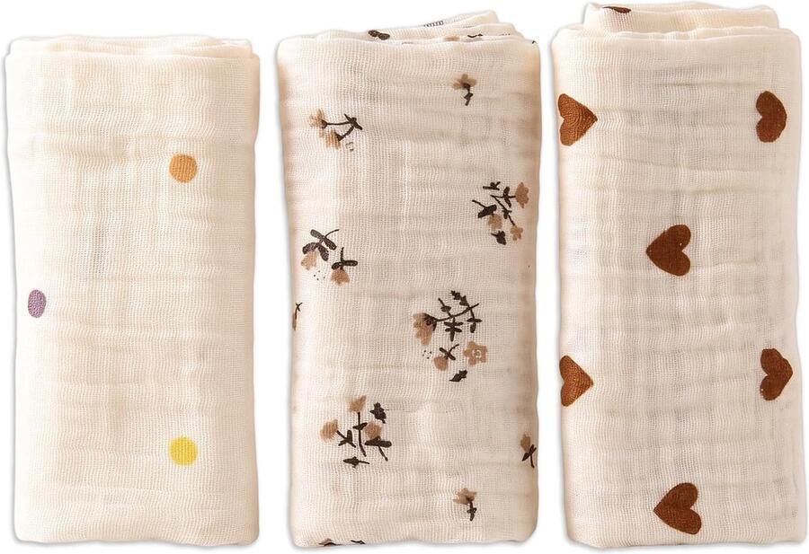 3-delige set baby washandjes katoen 22x23 cm zachte doeken voor baby's