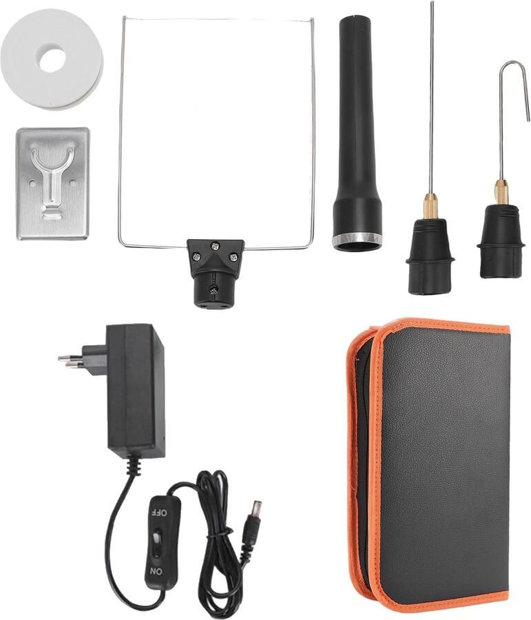 3 in 1 Hete Draad Schuimsnijder Elektrische Snijmachine Pen Gereedschapsset met 4 1 Inch Hete Snijpen 2 6 Inch Gebogen Snijder Boogvormige Pen voor Schuimplanken Blokken EPP (EU-stekker)