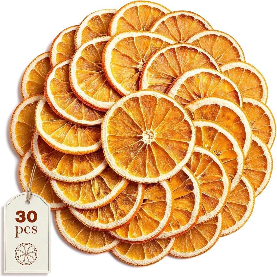 30 gedroogde oranjeschijven
