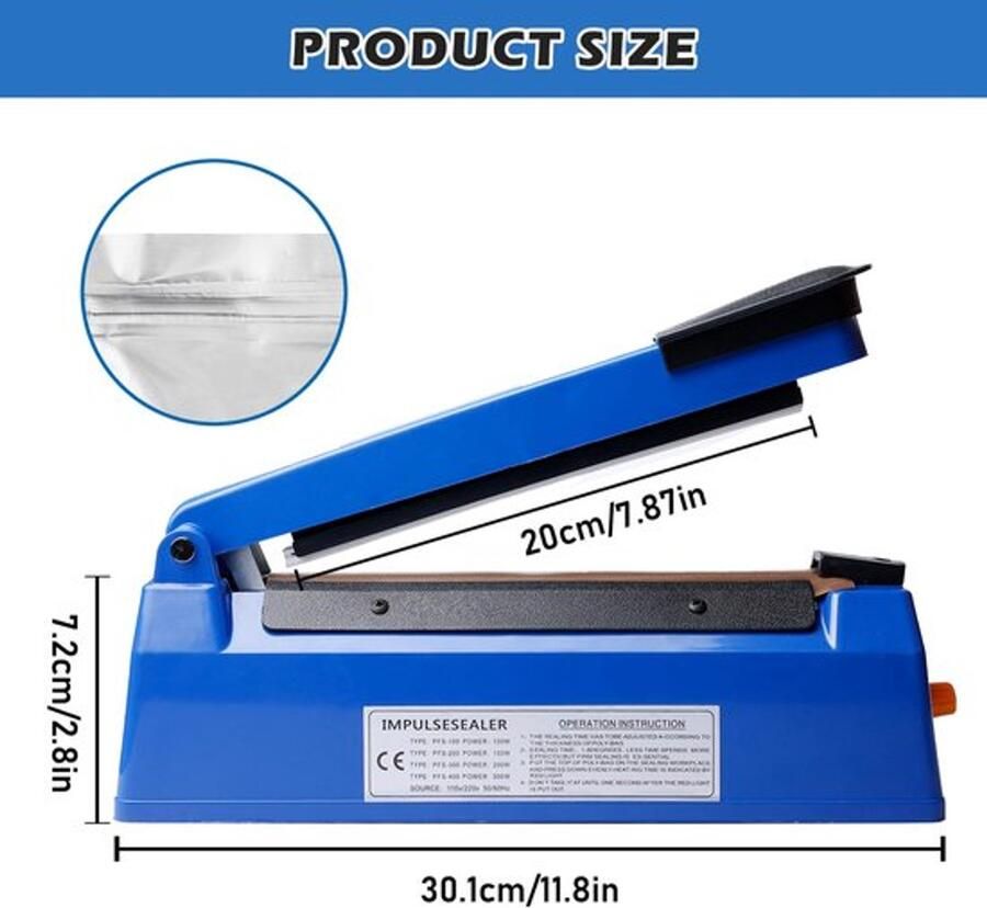 300 mm warmsealer machine thermosealer machine sealing width: 3 mm thermal film sealing machine plastic bags sealing machine for plastic bags