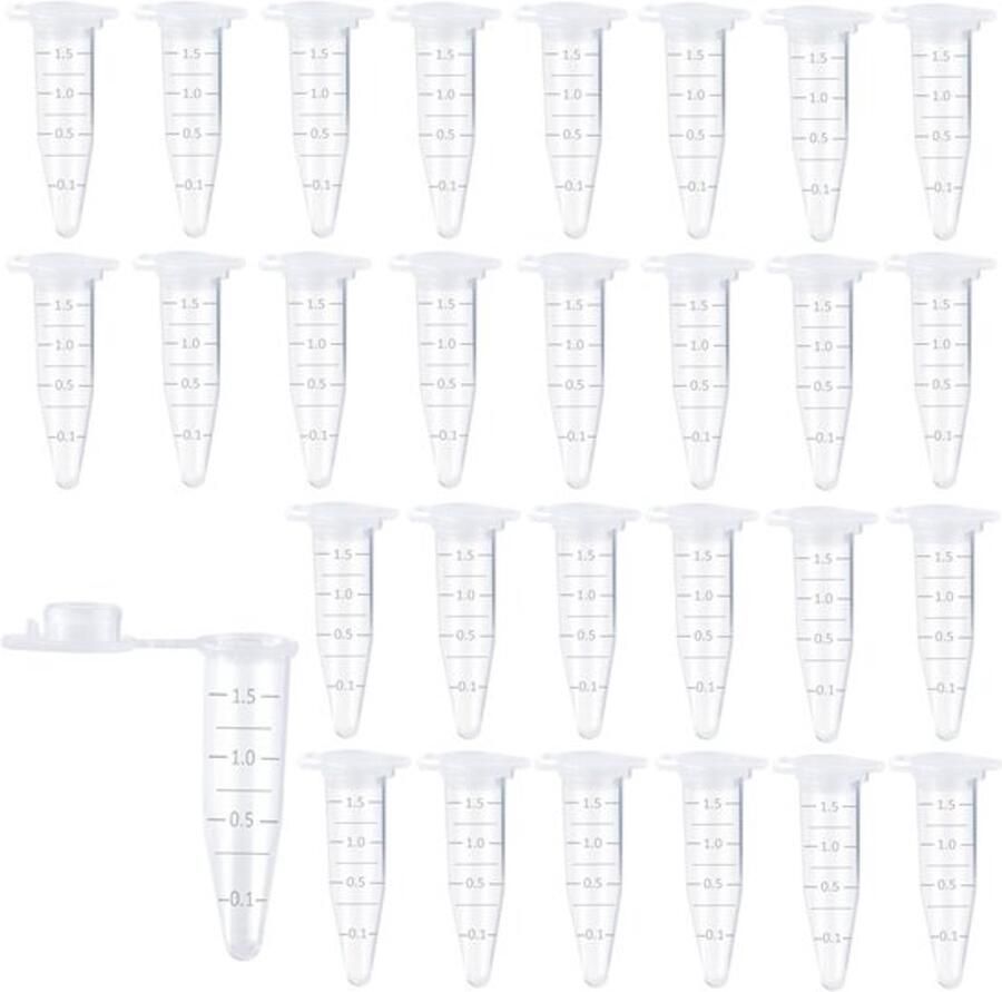 300 stuks reageerbuizen voor sapcentrifuge 1 5 ml kunststof centrifugaalbuisjes
