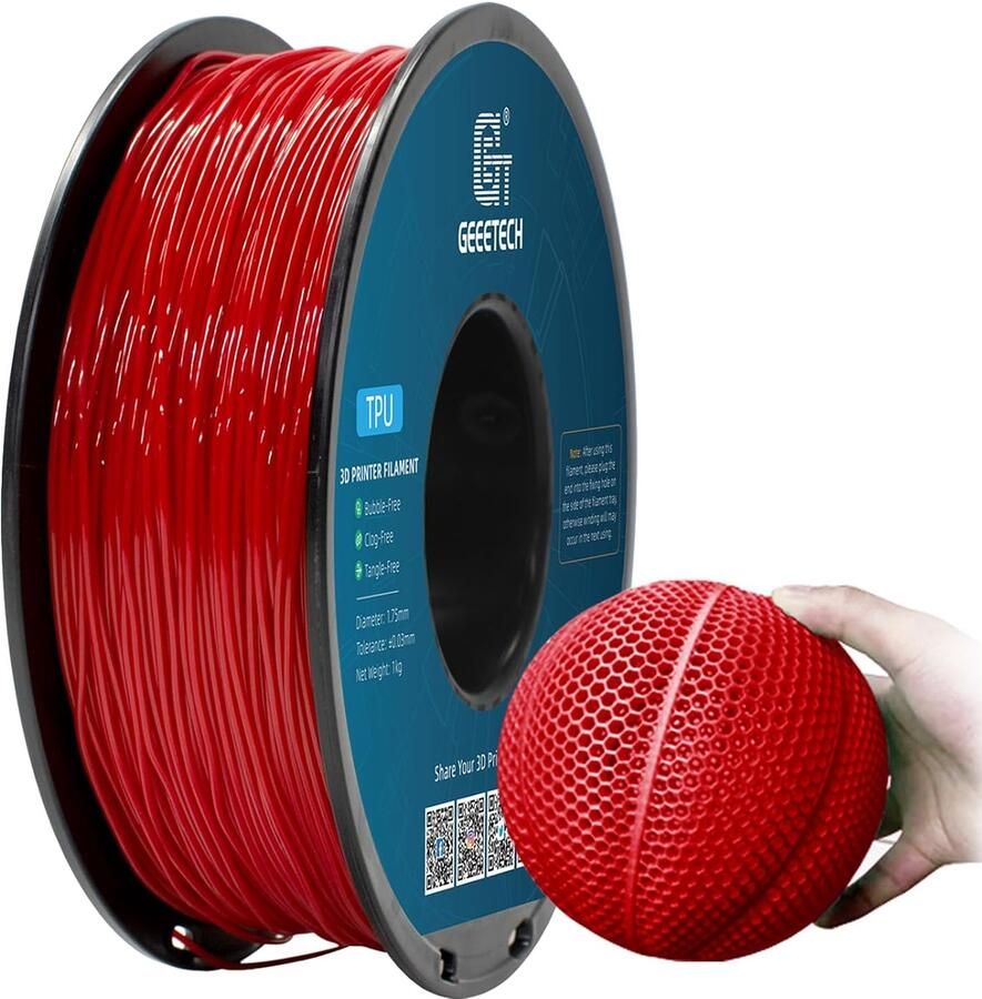 3D-printerfilament 1 75 mm flexibel TPU milieuvriendelijk vacuüm verpakt 1 kg Vemera