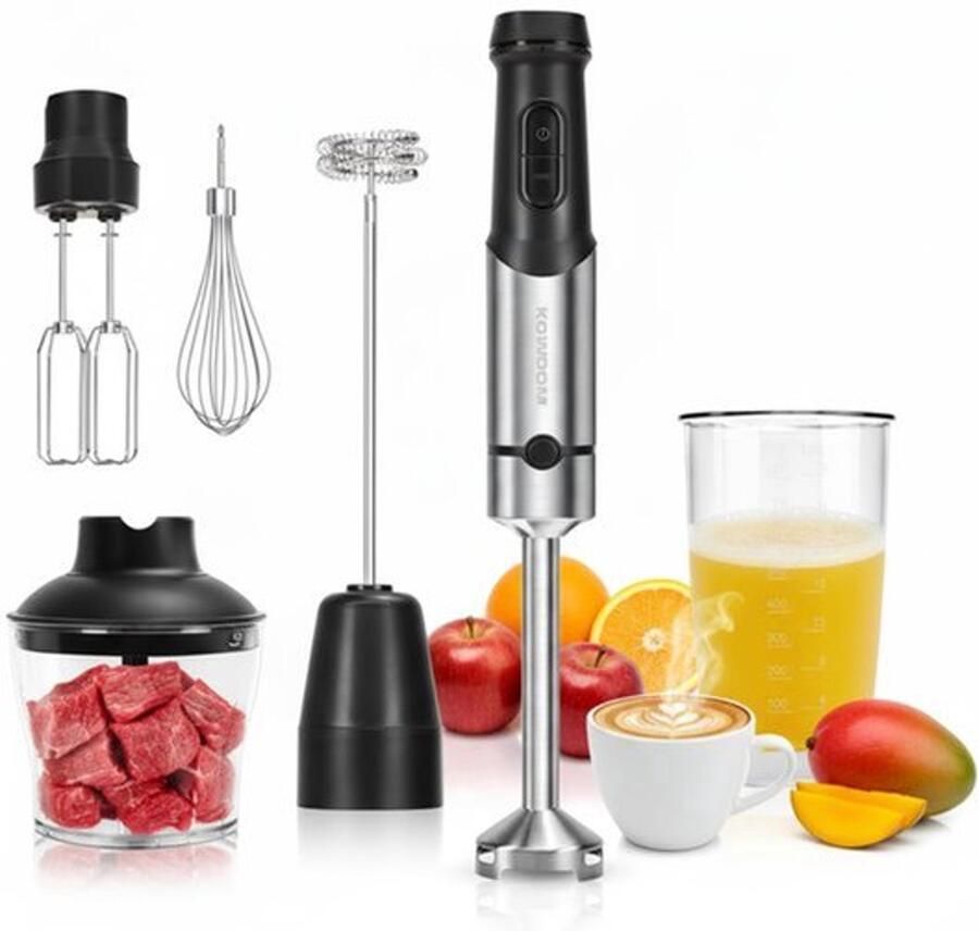 4-in-1 multifunctionele handmixer 1000 W 500 ml