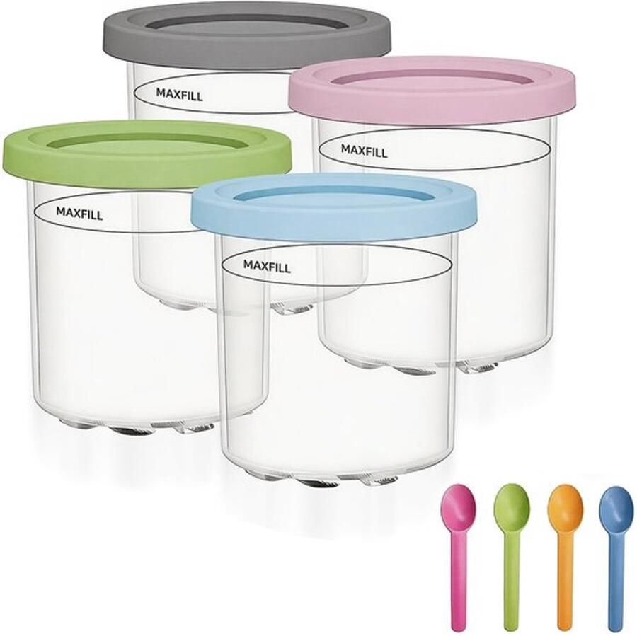4 stuks Creamy containers voor beker accessoires met ijsmachine NC299EU NC301 NC300 NC299AMZ NC299