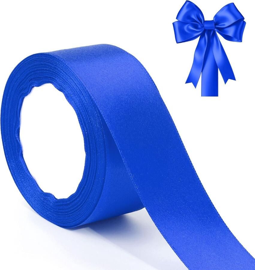 40 mm 23 meter lint donkerblauw satijn lint