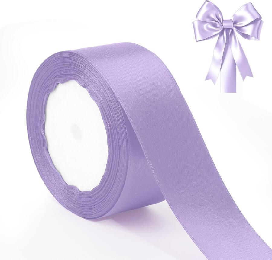40 mm x 23 meter satijnen lint lila