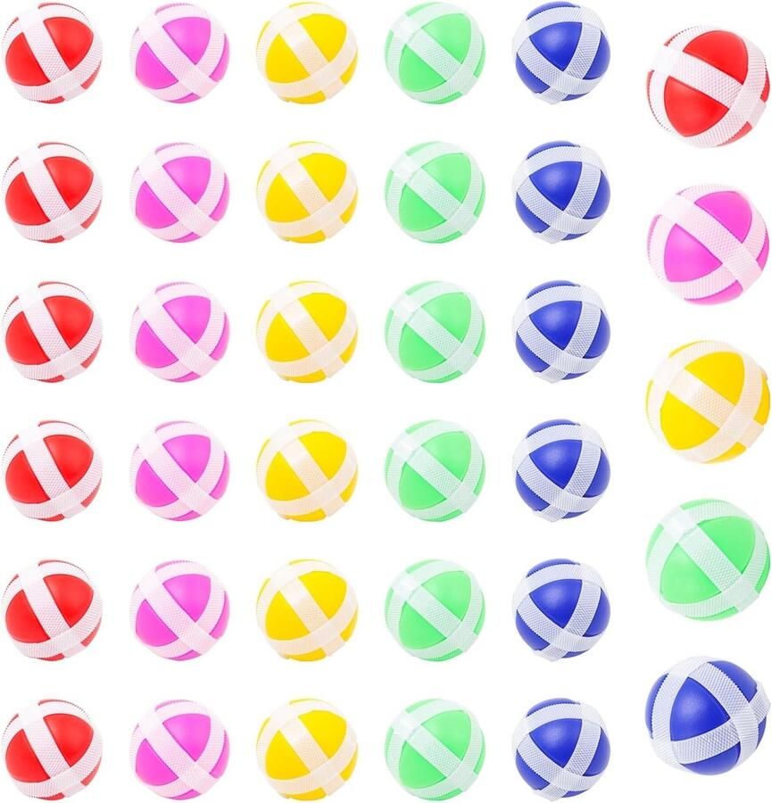 40 Stuks Dartballen voor Kinderen 3.2 cm Sticky Ballen voor Dartbord en Wand Ideaal voor Binnen en Buiten Spelletjes