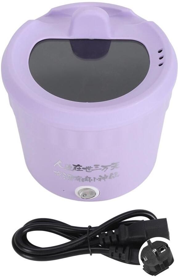 450W Elektrische Kookplaat Mini-pot Snelle Noedelskoker voor Ramen Eieren Pasta 1 2 L Capaciteit Niet-klevend Paars EU-stekker 220V