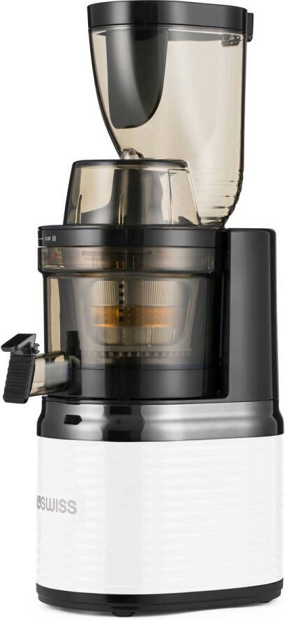 4SWISS Slow Juicer BM202 200 W 40 tpm Reverse-functie EasyClean XXL-opening Wit