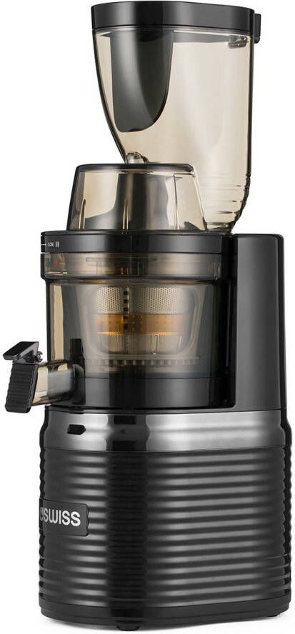 4SWISS Slow Juicer BM202 200 W 40 tpm Reverse-functie EasyClean XXL-opening Zwart