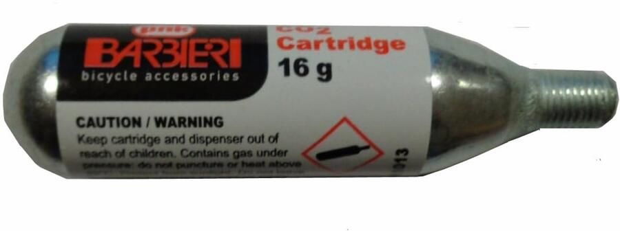 5 CO2 Cartridges van 16g met Draadverbinding Staal