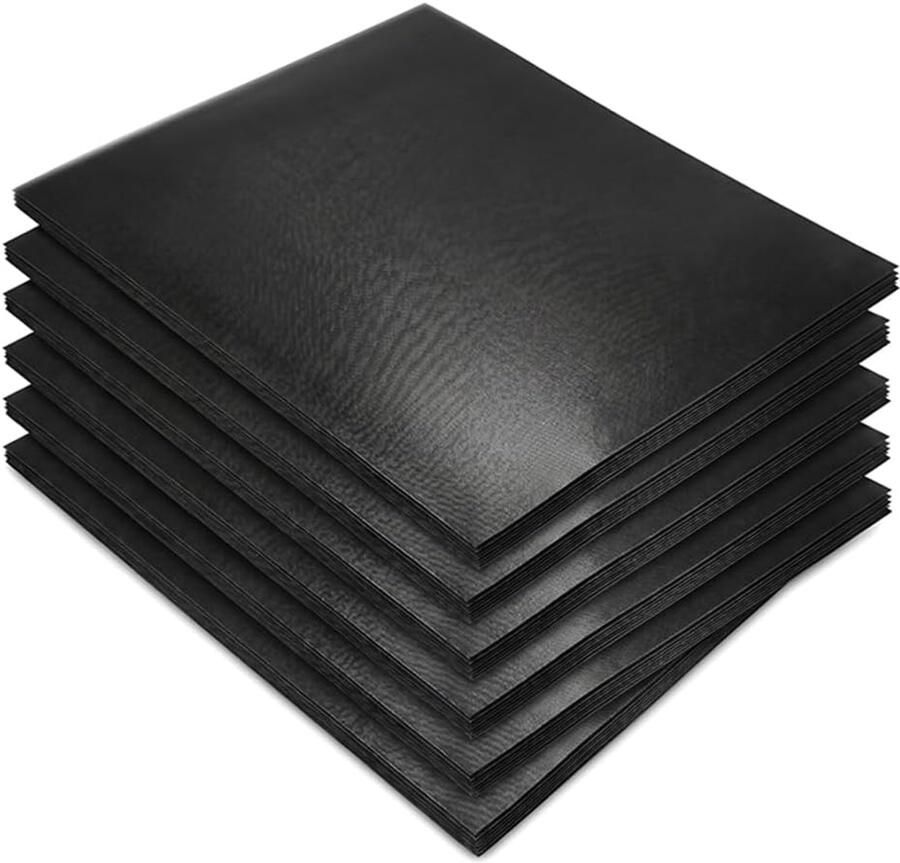 6 anti-aanbak BBQ-matten voor gasgrill 50x40 cm