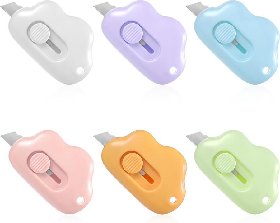 6 Stuks Mini Cuttermesser Compact en Draagbaar