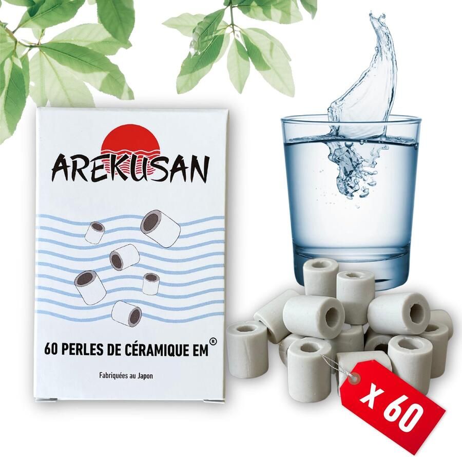 60 grijze EM keramische kralen natuurlijke filtratie van leidingwater luchtreiniger en kalkfilter chloor voor wasmachine vaatwasser aquaria koffiezetapparaat waterkoker karaf