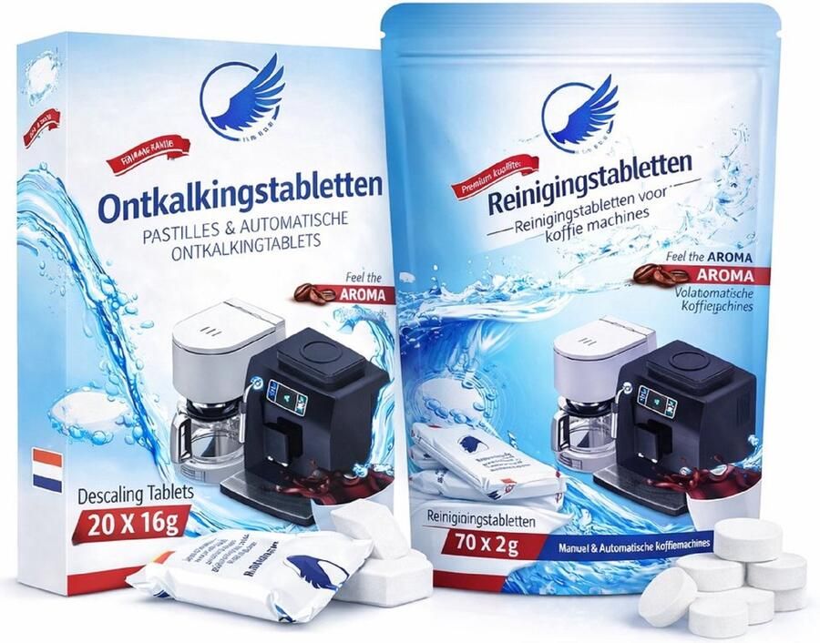 Koffiemachineontkalker 20 stuks Ontkalkingstabletten voor volautomatische Espressomachines Koffiemachines Koffiezetapparaten Universeel Geschikt voor bijna alle merken