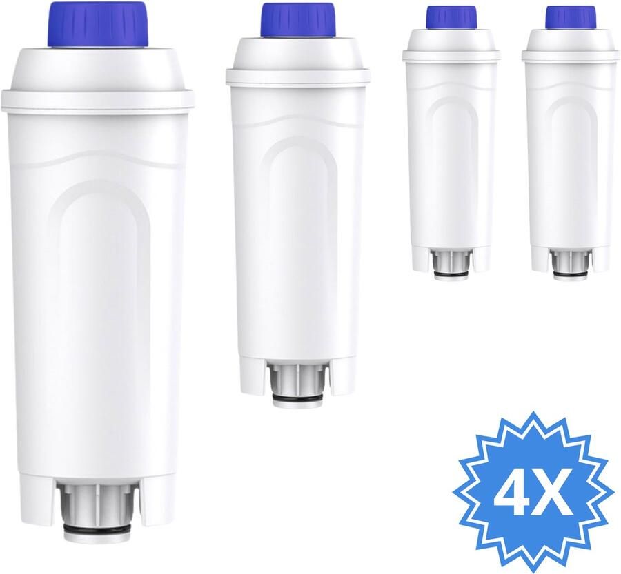 Acytec 4x waterfilter geschikt voor DeLonghi koffiemachine Vervanging De'Longhi waterfilter