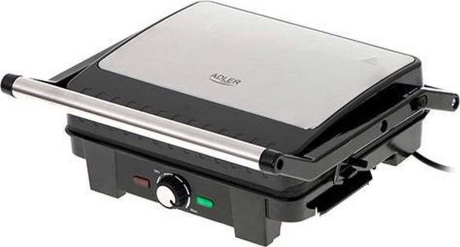 Adler AD 3051 elektrische contact grill XL RVS