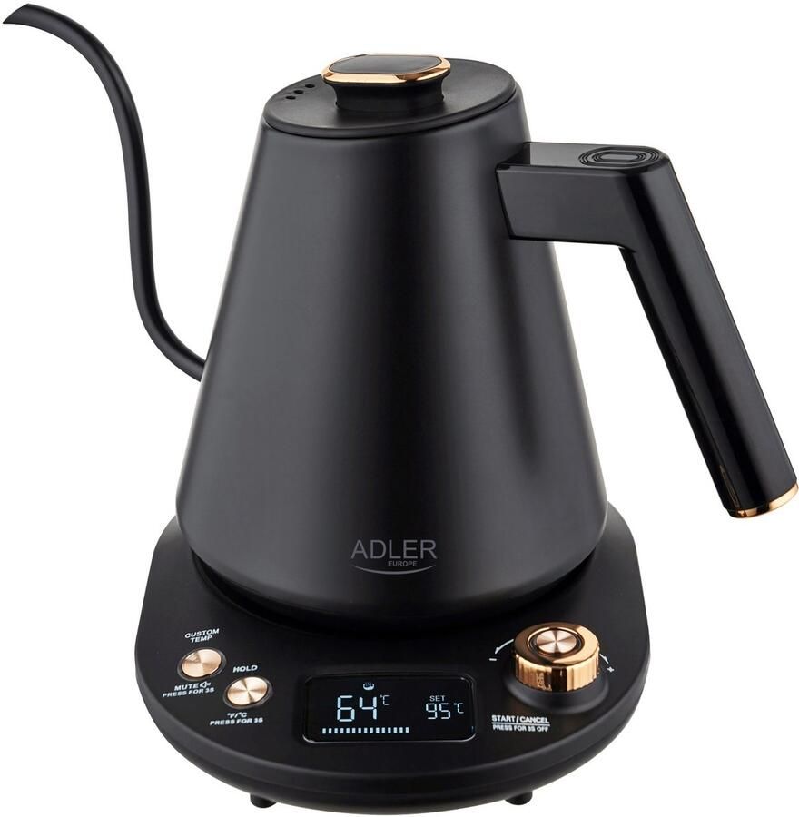 Adler AD1349 Waterkoker Elektrische Temperatuurregeling 1L LED Display