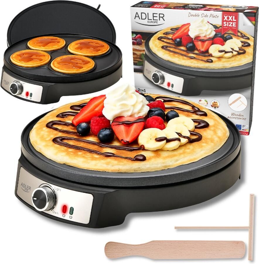 Adler AD3093 Serie Pannenkoekenmaker 30 cm Antiaanbaklaag Regelbare Temperatuur
