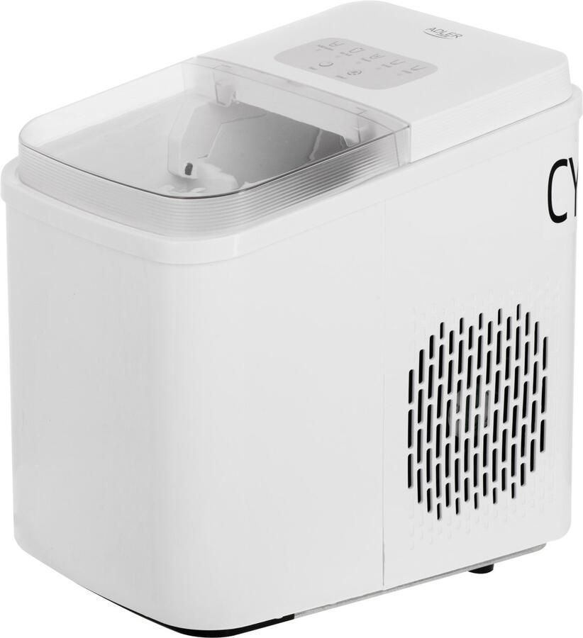 Adler IJsblokjesmachine 12 kg 24 uur 2 maten ijsblokjes reinigingsstand stille werking touchscreen AD 8800