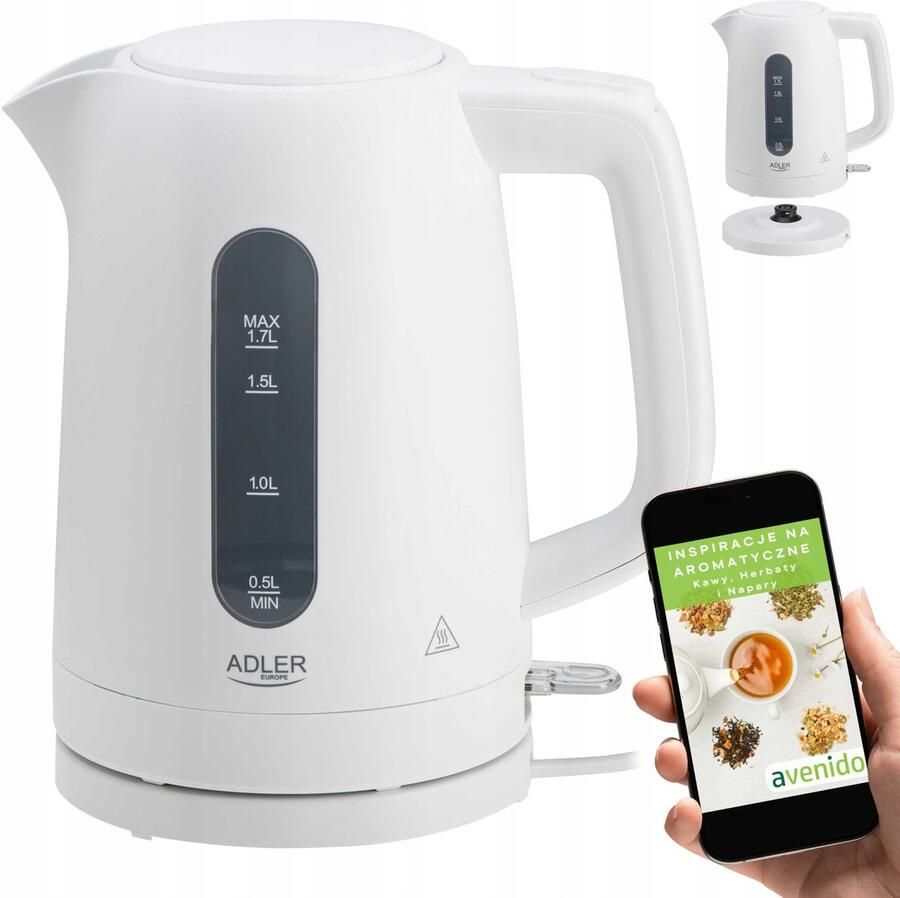 Adler Serie Elektrische Waterkoker 1 7L 2200W Veiligheidssysteem STRIX